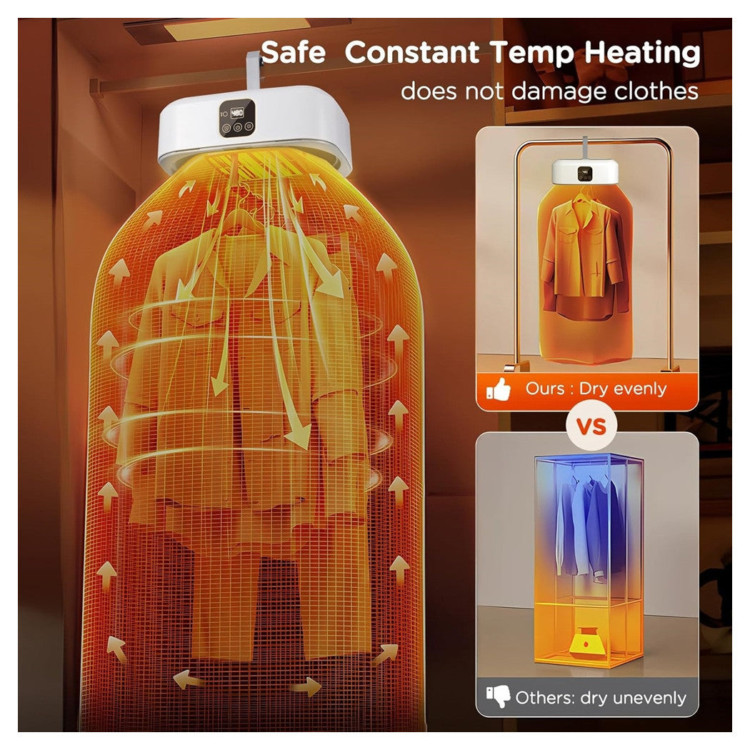 Dakuda © Asciugatrice Portatile Elettrica 1200W con Timer