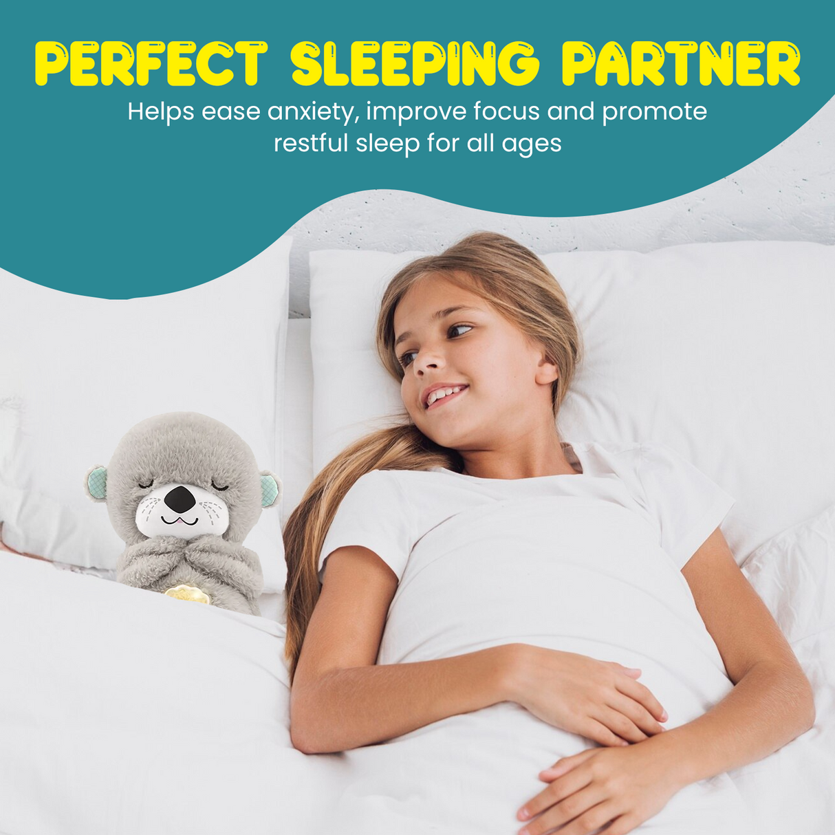 Dakuda Orsetto Respirante – Peluche Musicale con Luci per Sonno Calmo