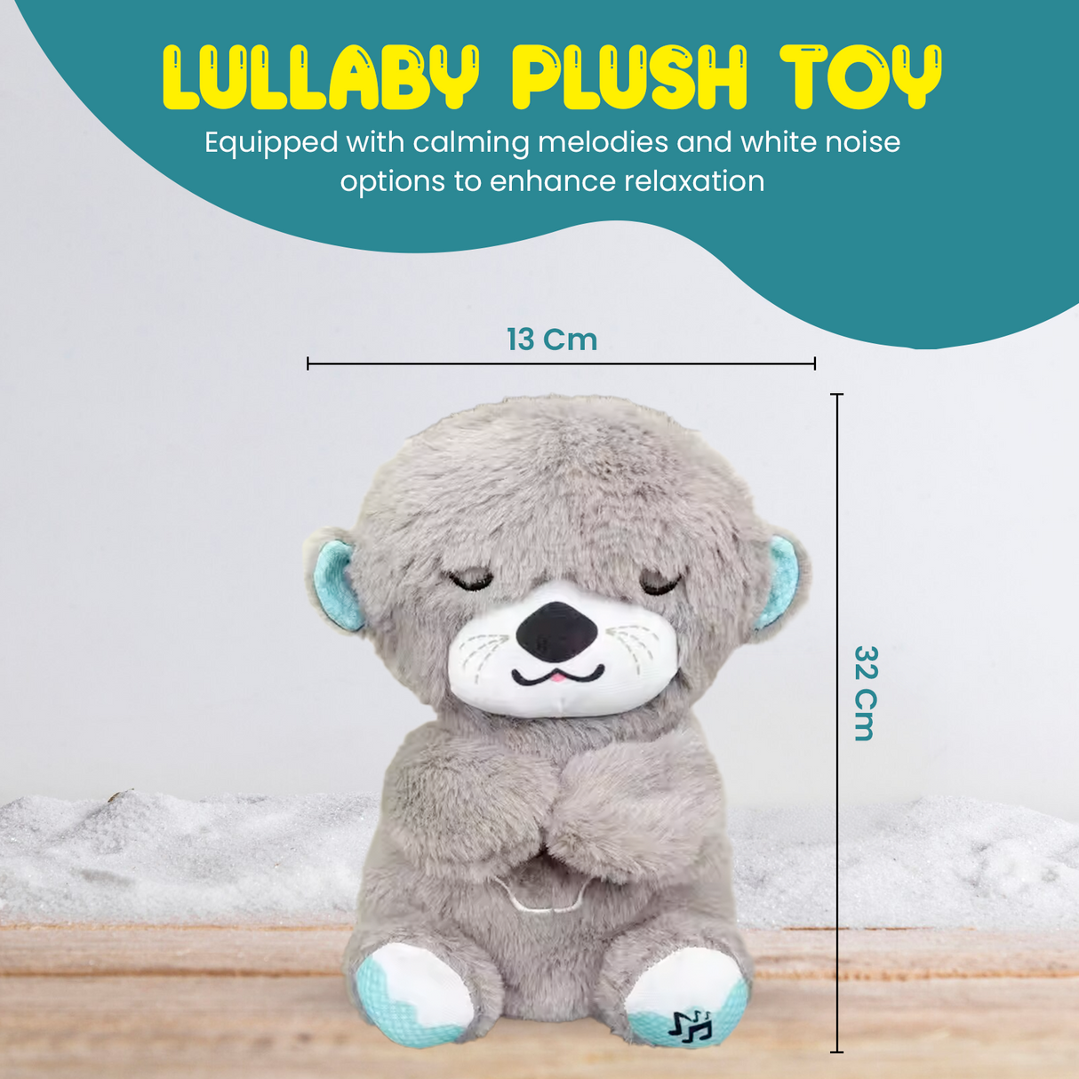 Dakuda Orsetto Respirante – Peluche Musicale con Luci per Sonno Calmo